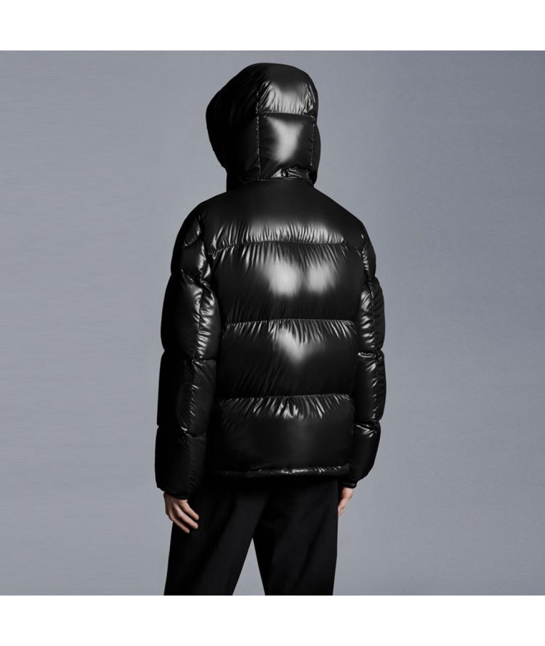 MONCLER Черный пуховик, фото 3