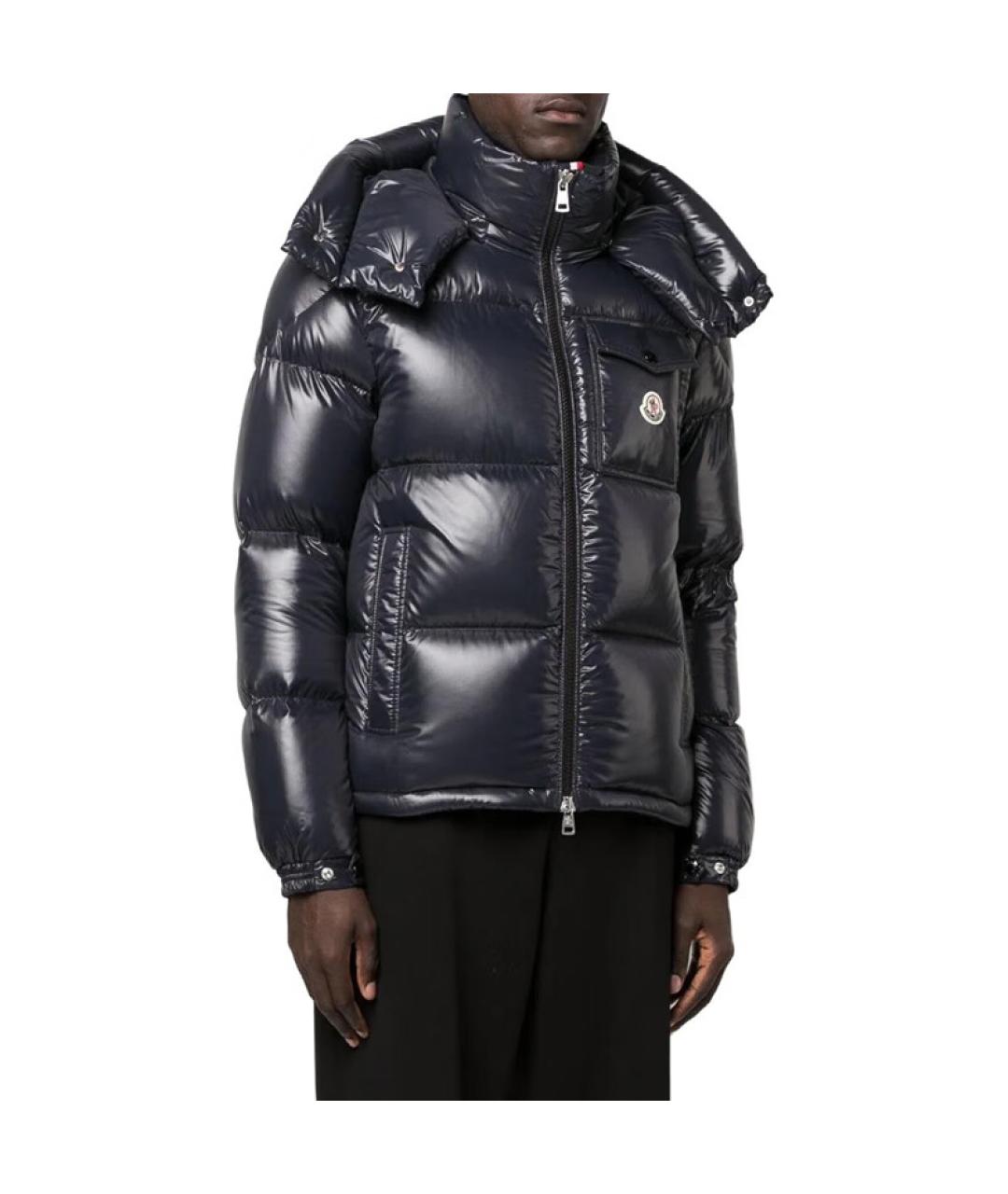 MONCLER Черный пуховик, фото 5