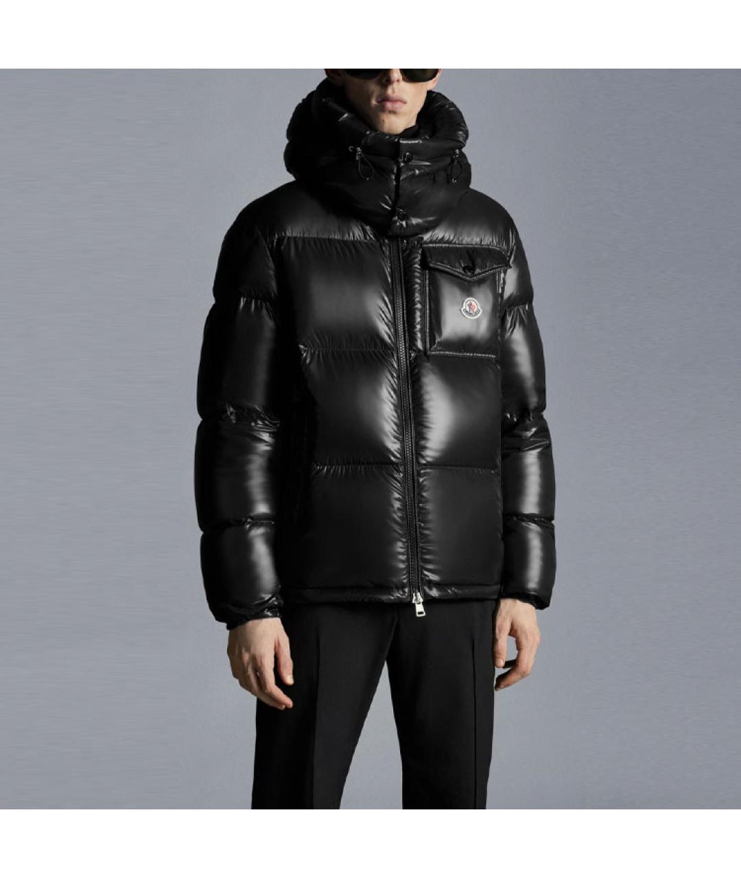 MONCLER Черный пуховик, фото 4