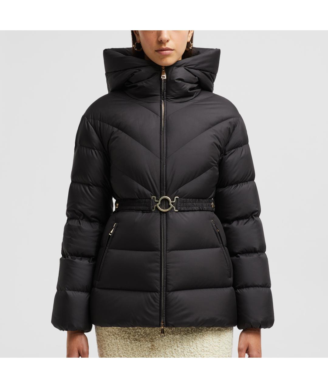MONCLER Черный пуховик, фото 4