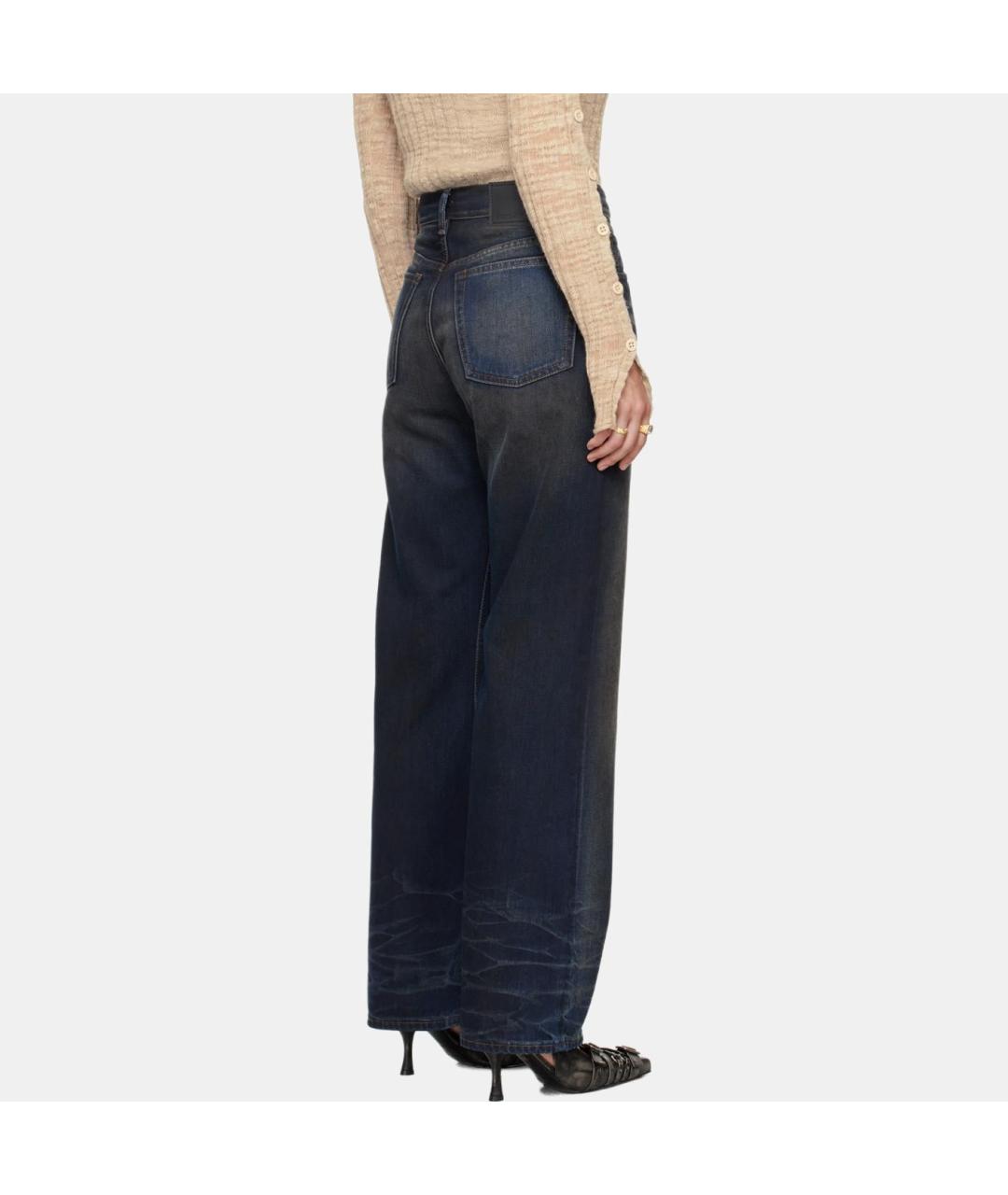 ACNE STUDIOS Темно-синие прямые джинсы, фото 5