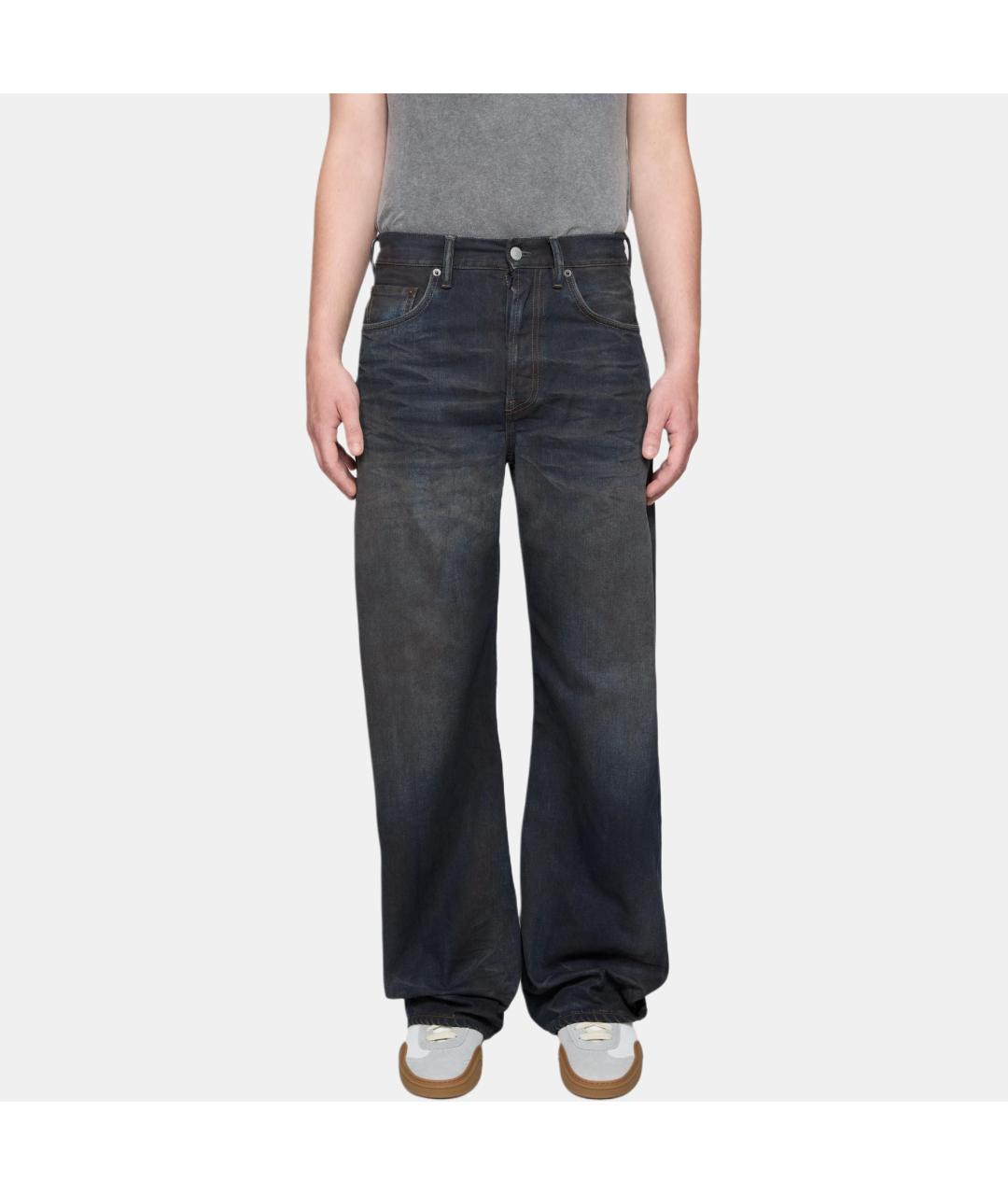 ACNE STUDIOS Темно-синие прямые джинсы, фото 3