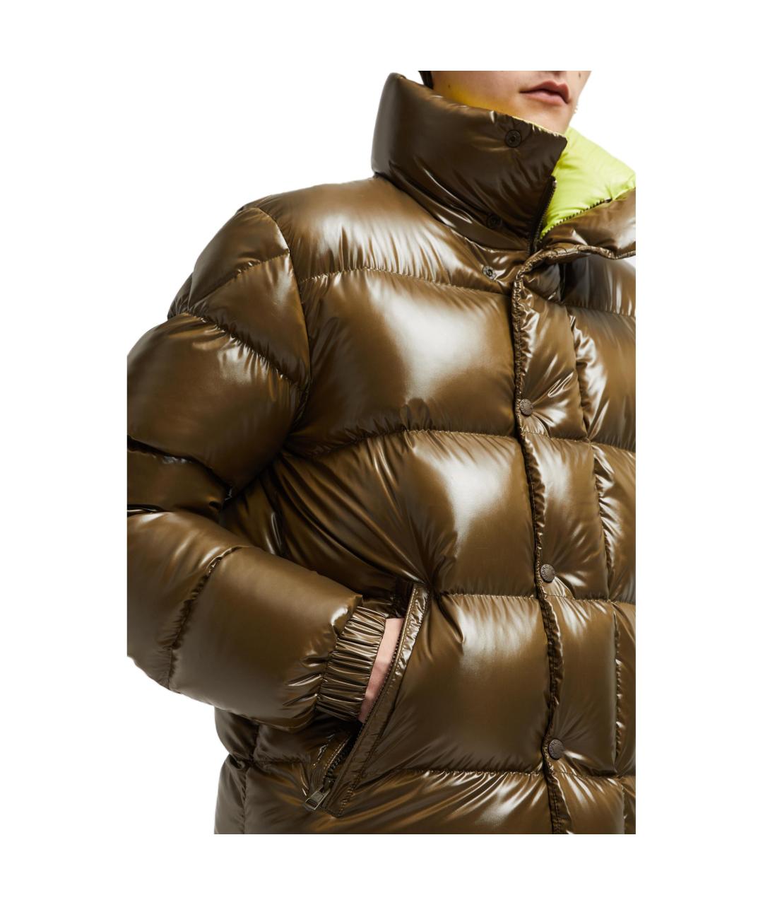 MONCLER Зеленый пуховик, фото 5
