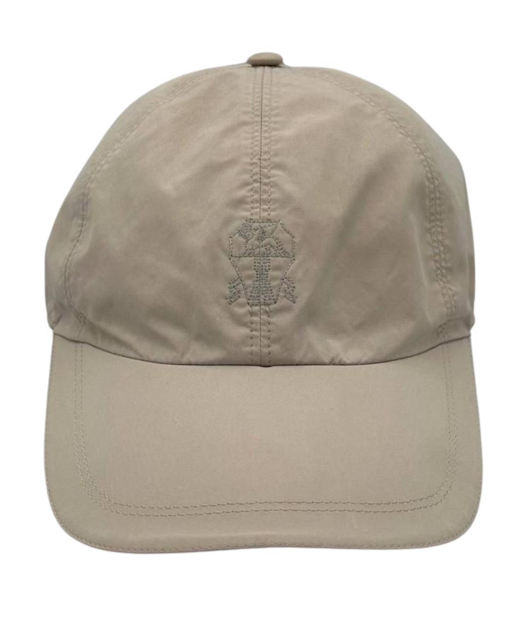BRUNELLO CUCINELLI Бежевая хлопковая кепка/бейсболка, фото 1