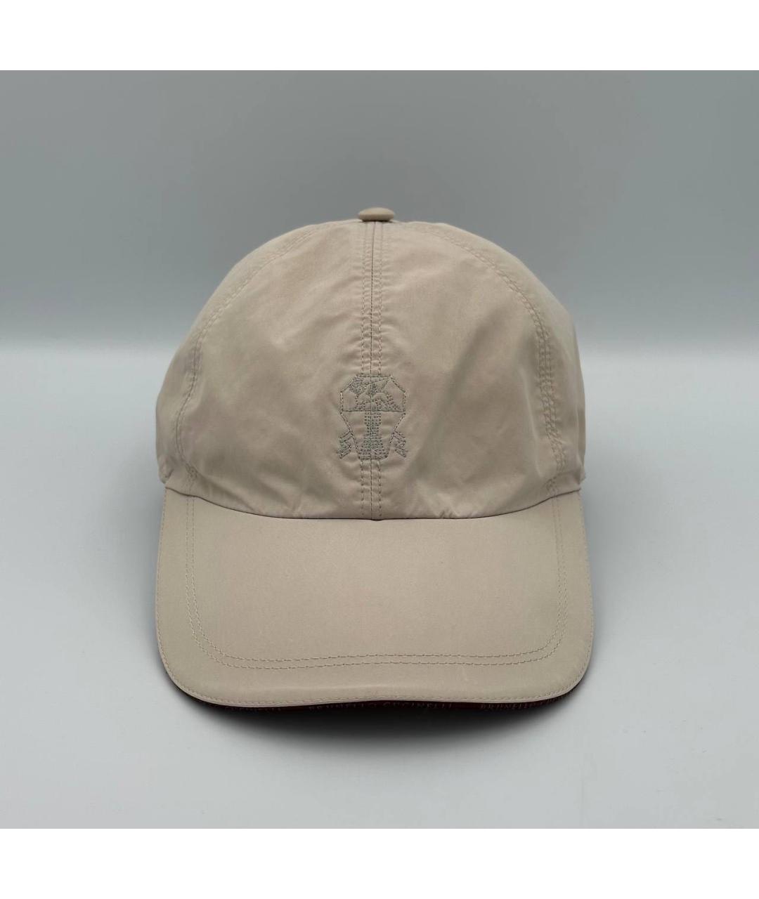 BRUNELLO CUCINELLI Бежевая хлопковая кепка/бейсболка, фото 4