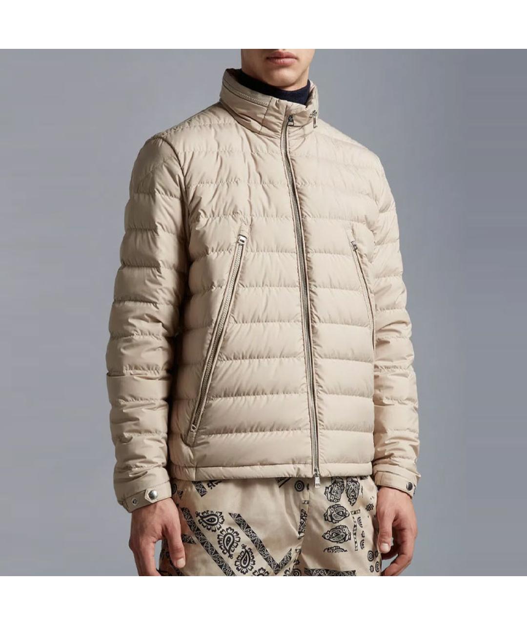 MONCLER Бежевый пуховик, фото 4