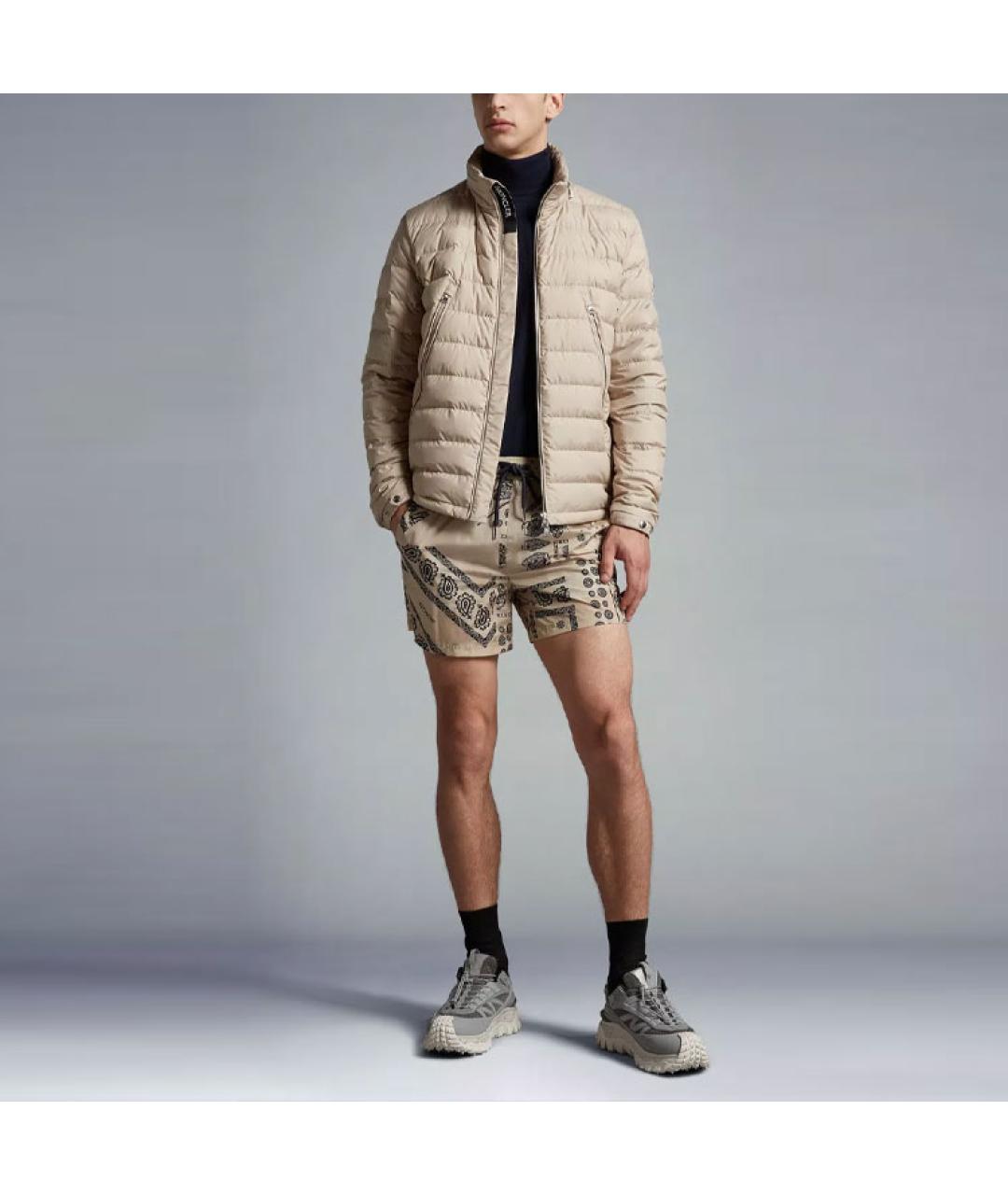 MONCLER Бежевый пуховик, фото 2