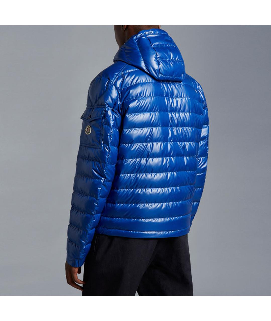 MONCLER Темно-синий пуховик, фото 3