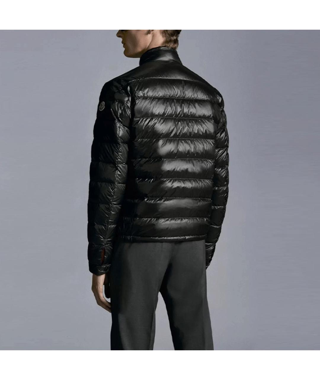 MONCLER Черный пуховик, фото 4