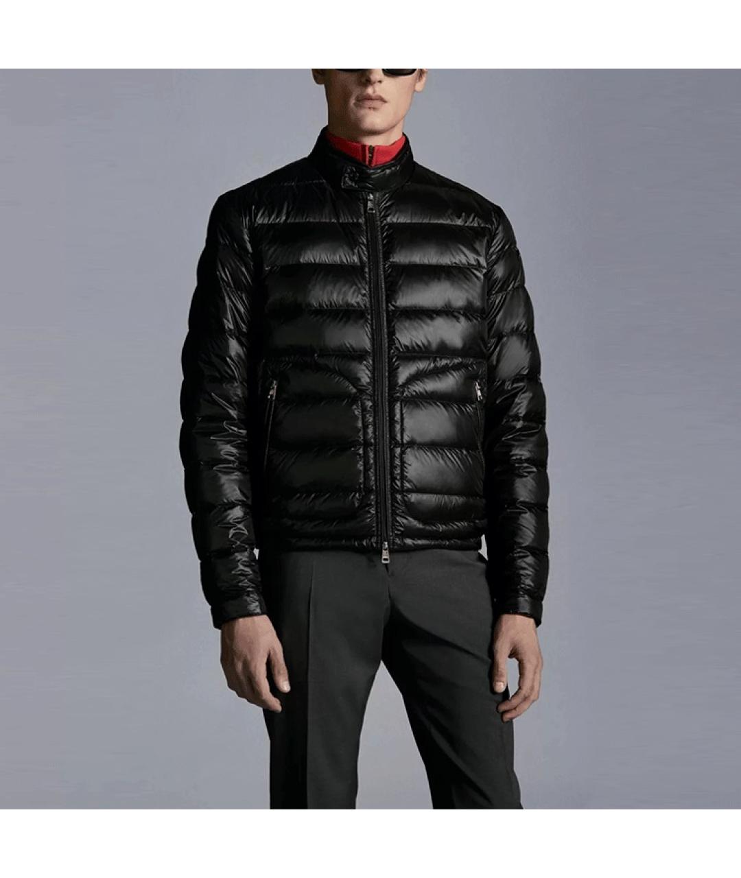 MONCLER Черный пуховик, фото 3