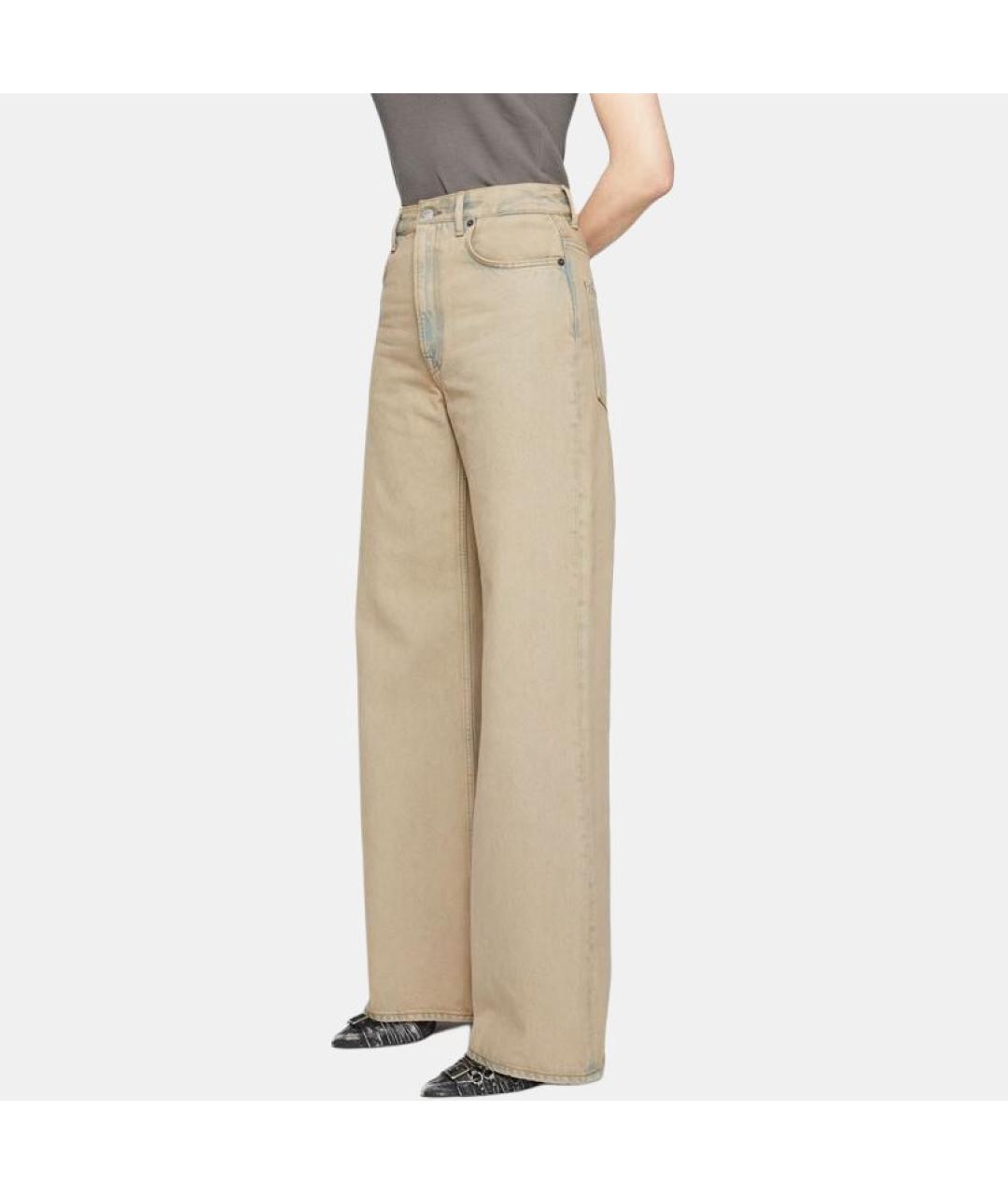 ACNE STUDIOS Бежевые прямые джинсы, фото 5