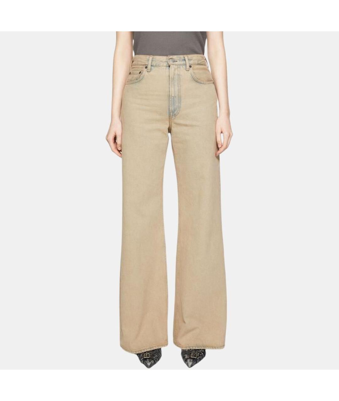 ACNE STUDIOS Бежевые прямые джинсы, фото 3