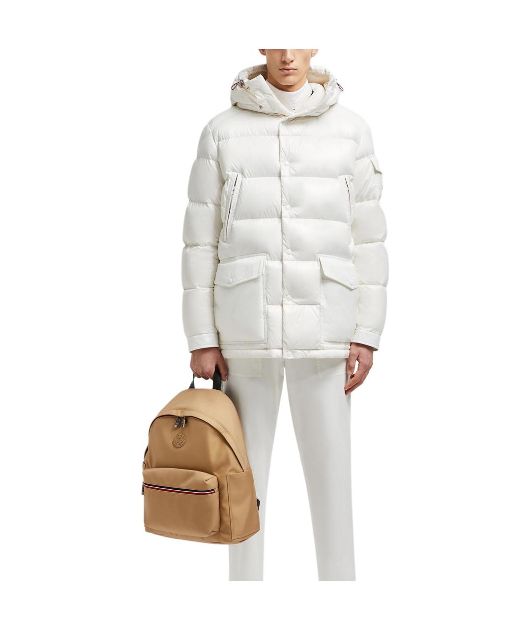 MONCLER Белая полиамидовая куртка, фото 3