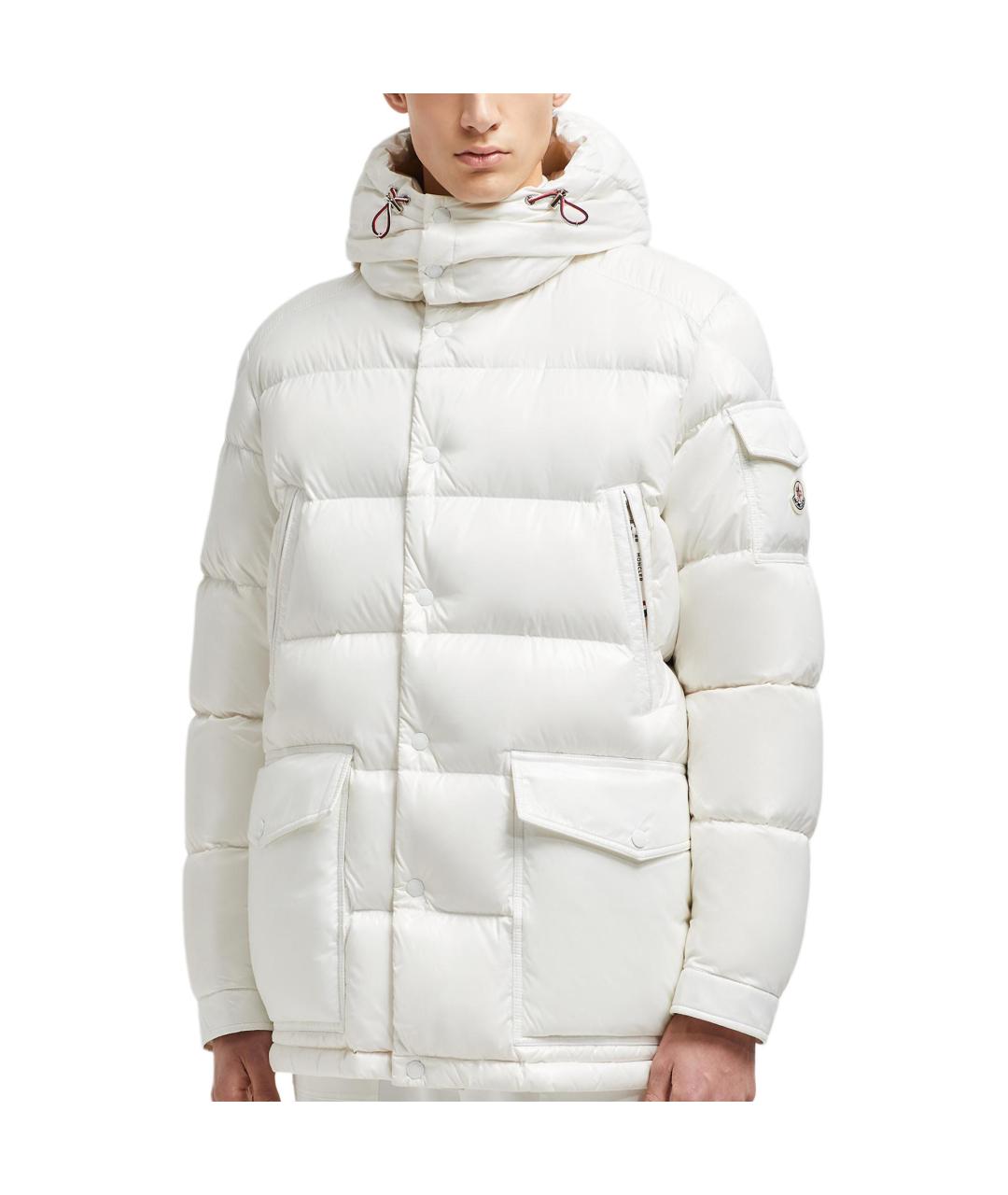 MONCLER Белая полиамидовая куртка, фото 4