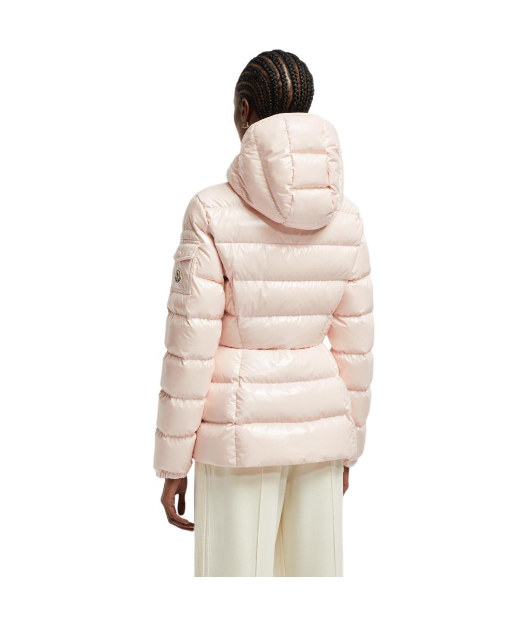 MONCLER Розовая полиамидовая куртка, фото 3
