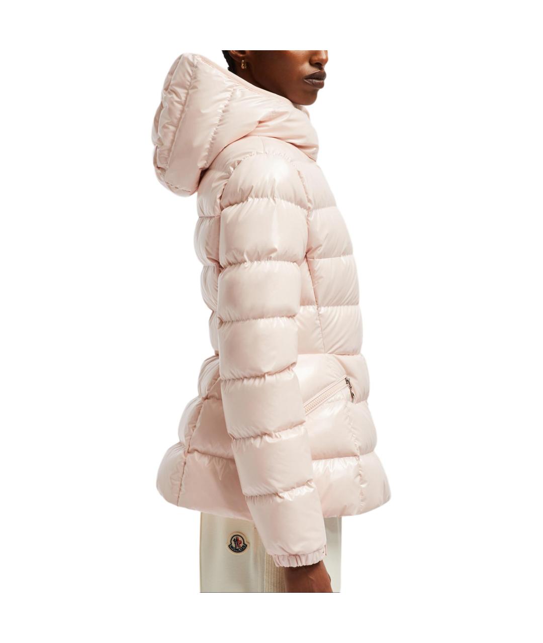 MONCLER Розовая полиамидовая куртка, фото 4