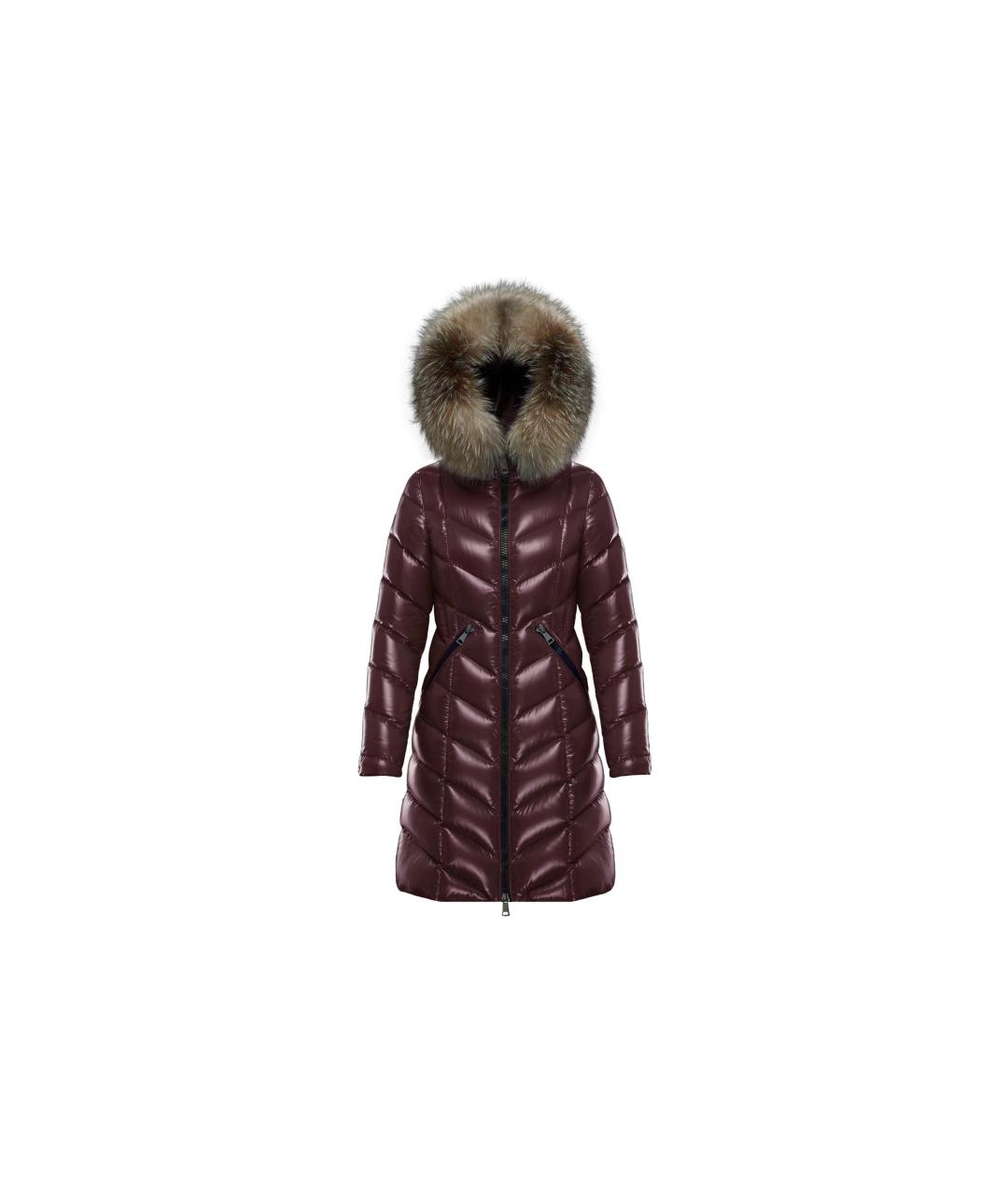 MONCLER Бордовый пуховик, фото 1