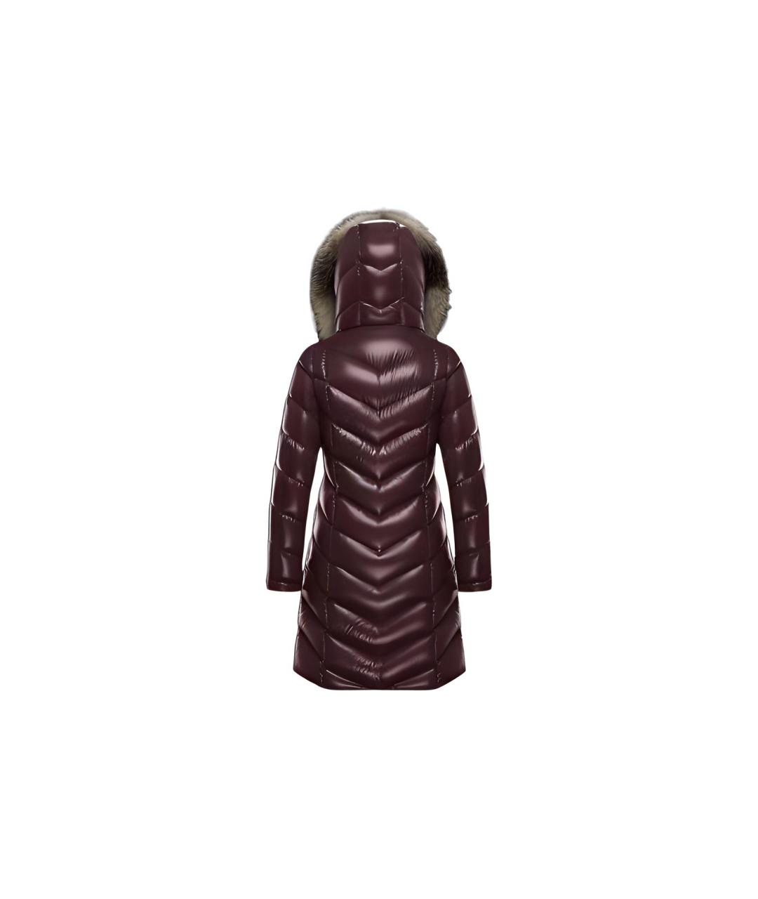 MONCLER Бордовый пуховик, фото 2