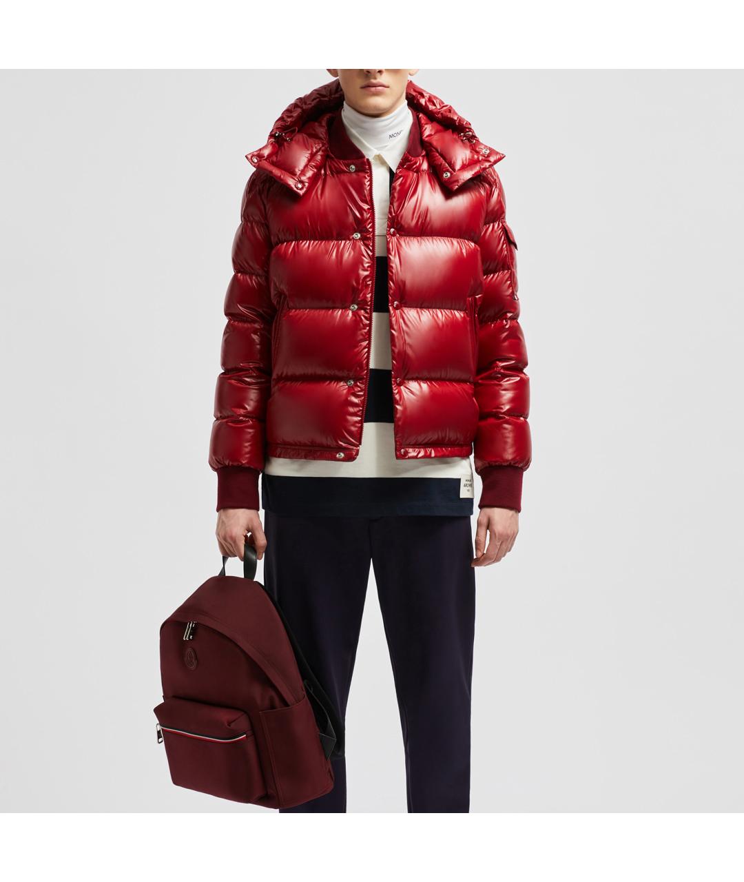 MONCLER Красный пуховик, фото 3