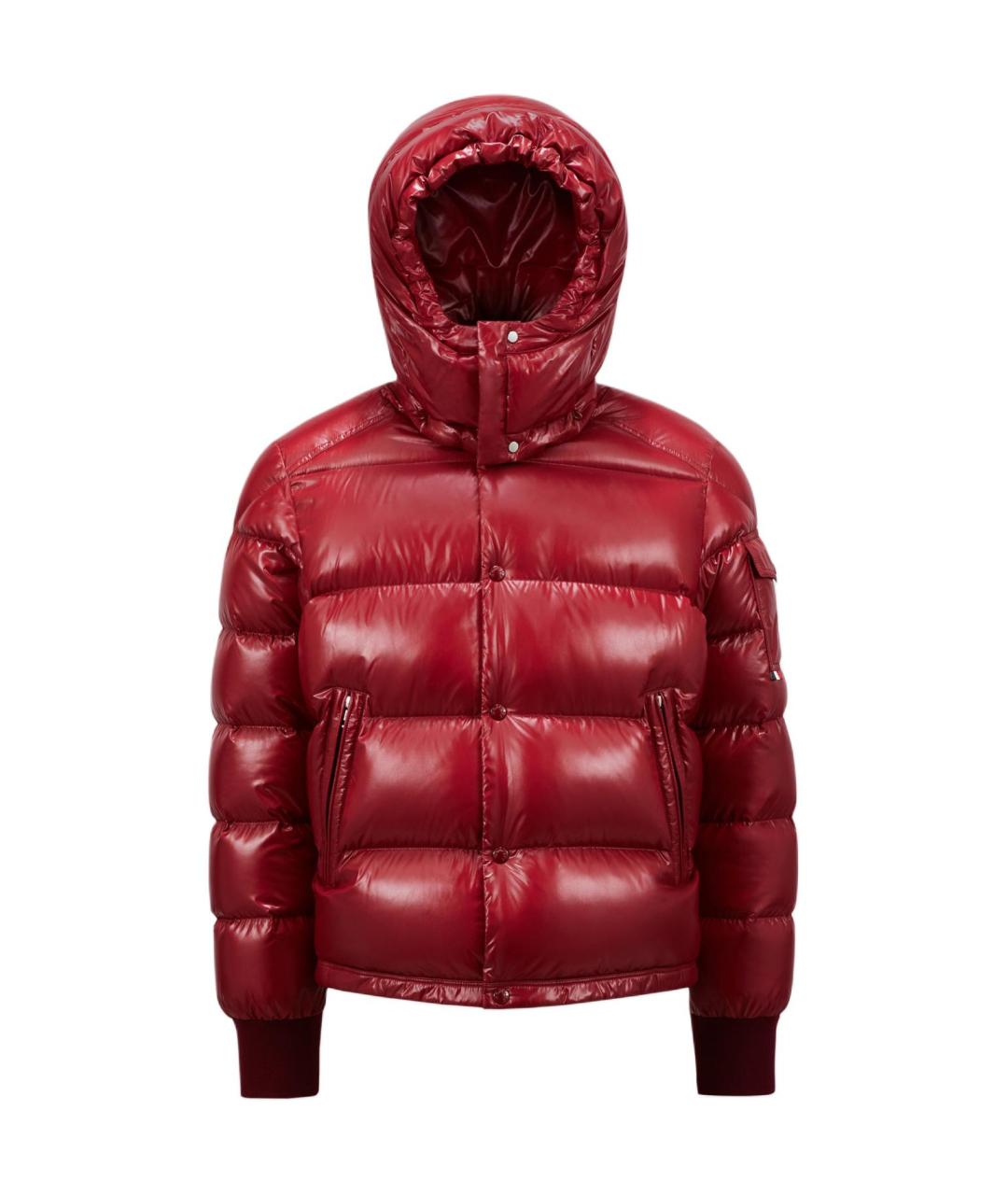 MONCLER Красный пуховик, фото 1