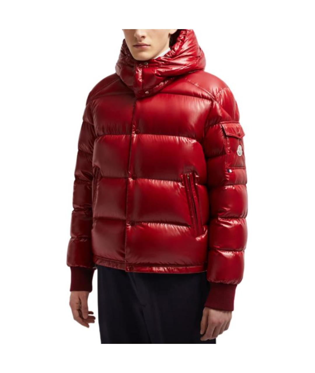 MONCLER Красный пуховик, фото 4