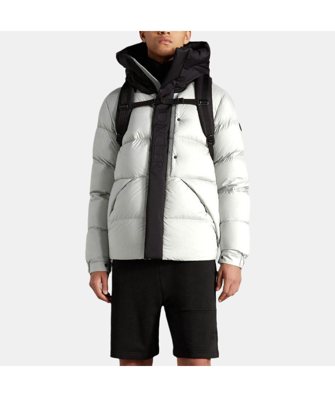 MONCLER Серый пуховик, фото 4