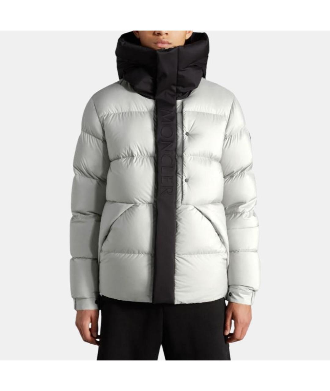 MONCLER Серый пуховик, фото 2