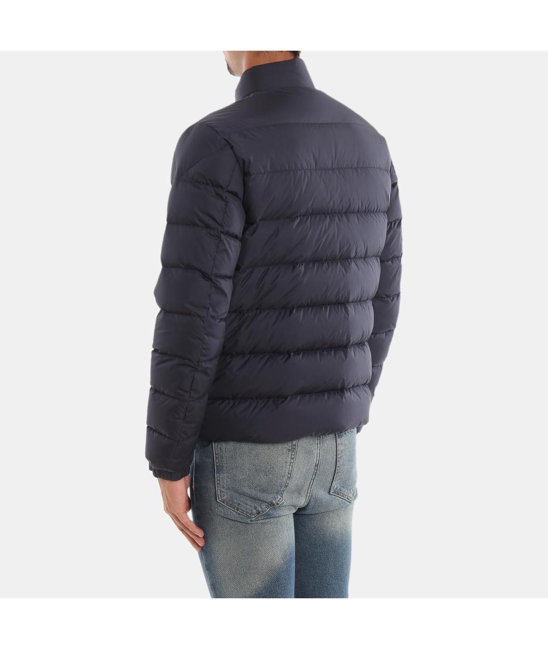 MONCLER Темно-синий пуховик, фото 5
