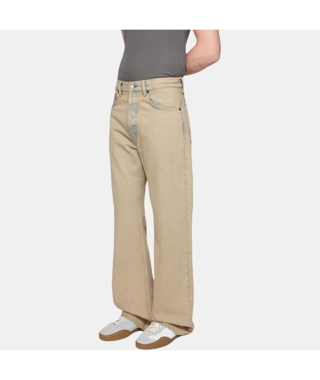 ACNE STUDIOS Бежевые прямые джинсы, фото 4