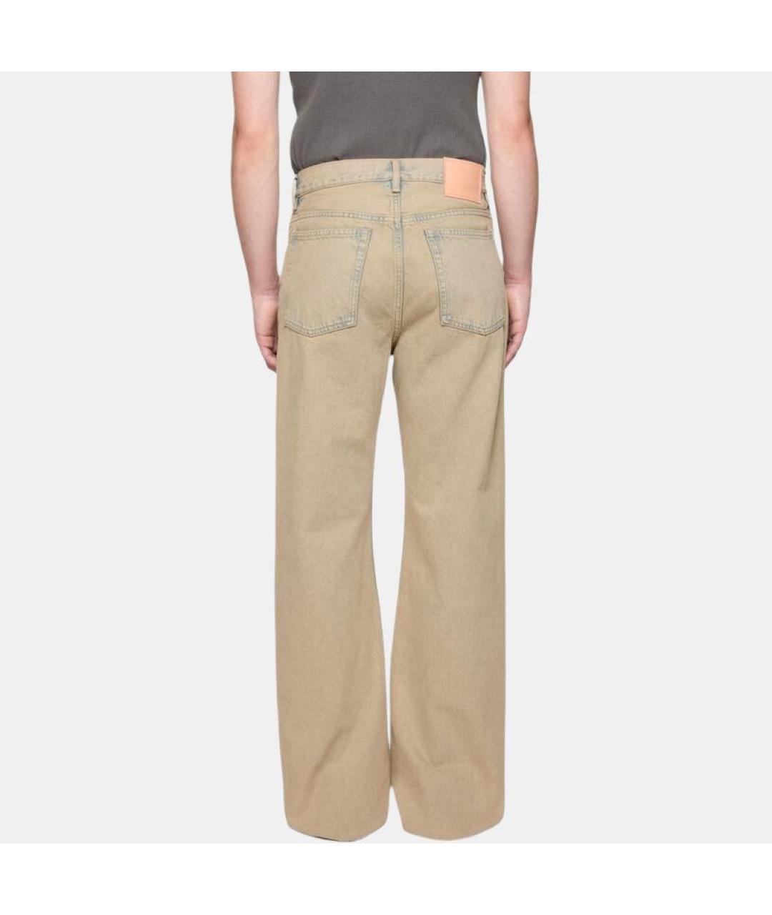 ACNE STUDIOS Бежевые прямые джинсы, фото 3