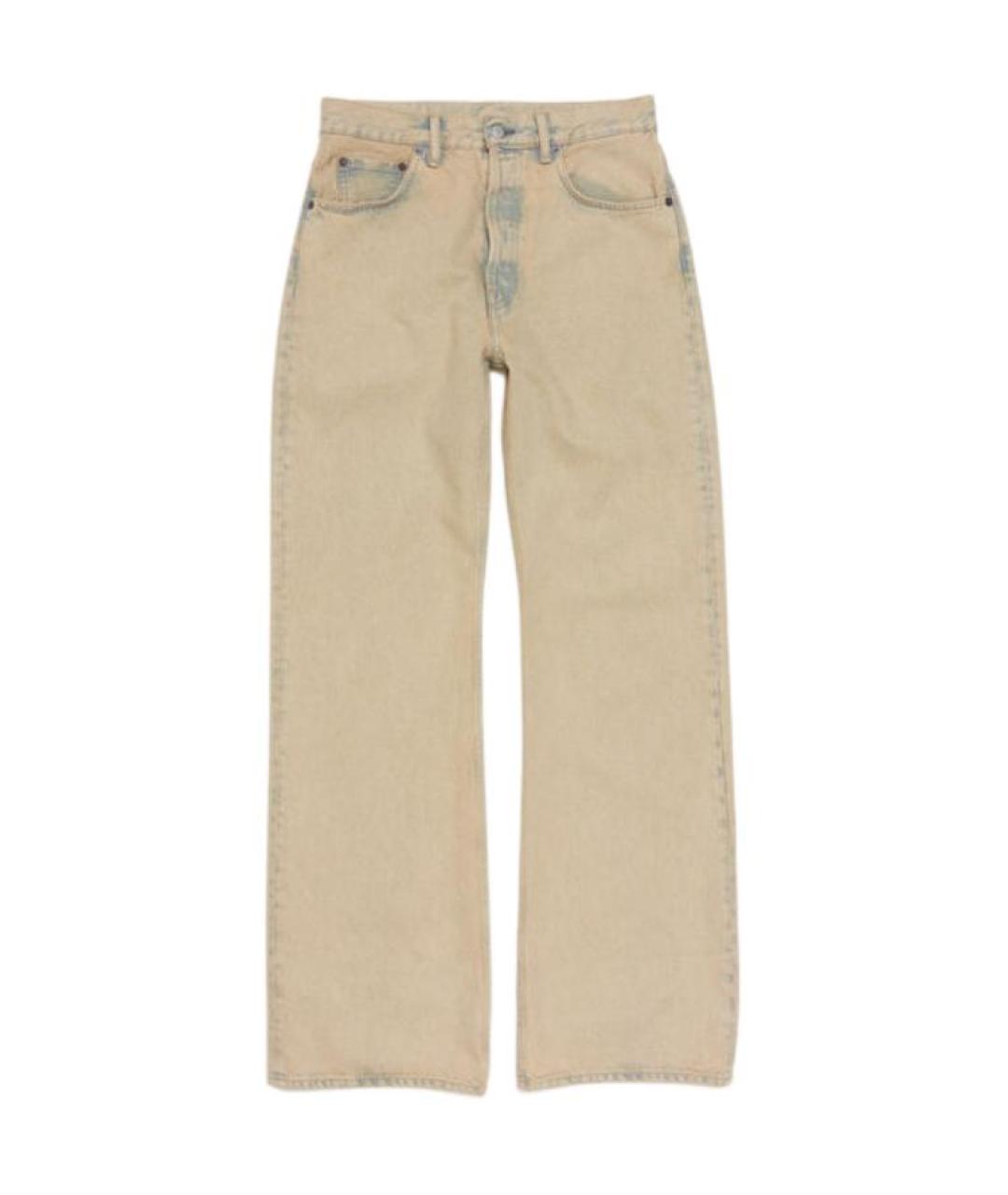 ACNE STUDIOS Бежевые прямые джинсы, фото 1