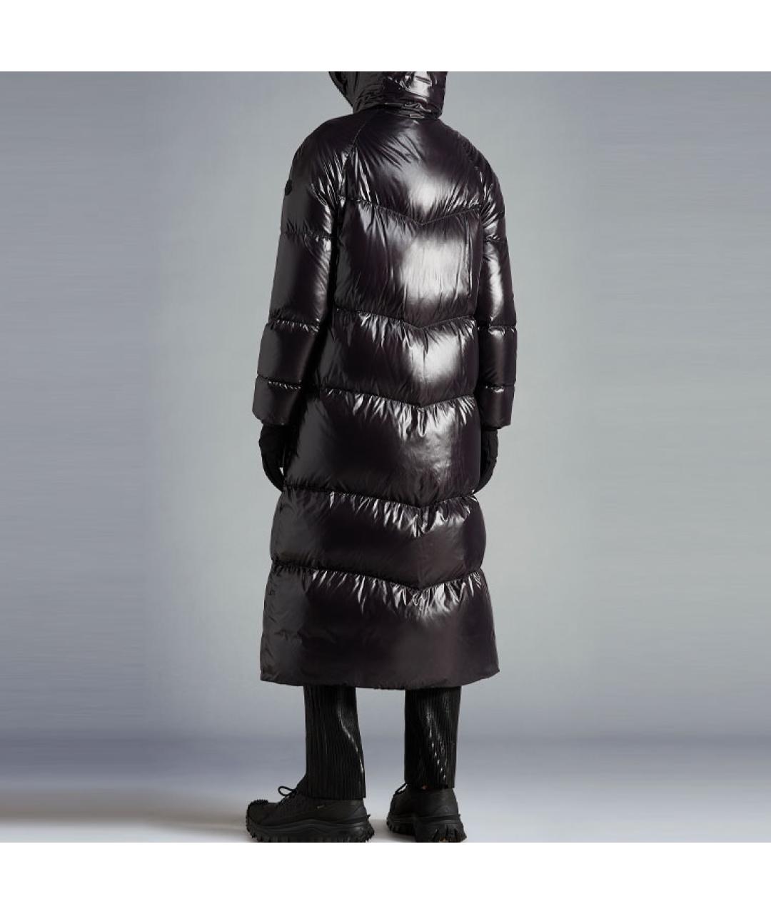 MONCLER Черный полиамидовый пуховик, фото 3