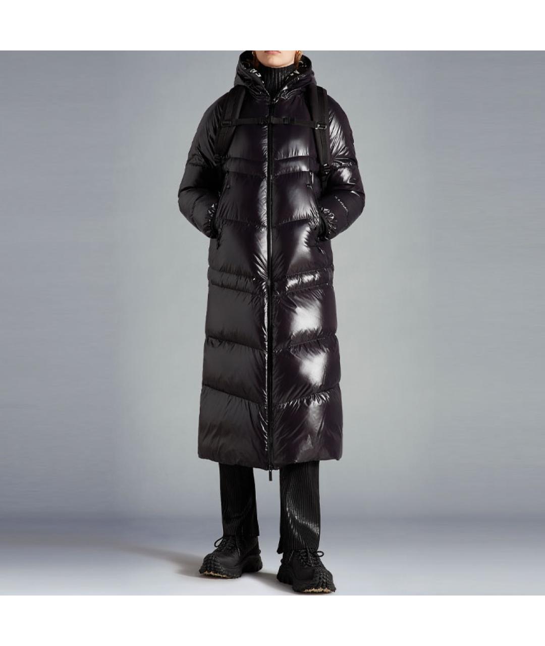 MONCLER Черный полиамидовый пуховик, фото 2