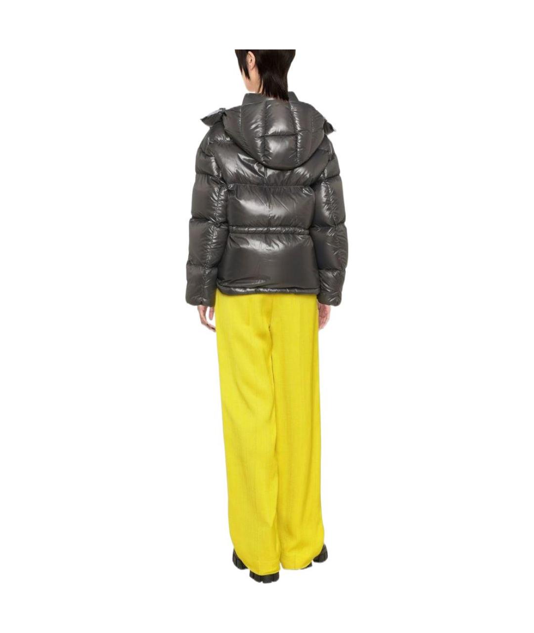 MONCLER Серая полиамидовая куртка, фото 3