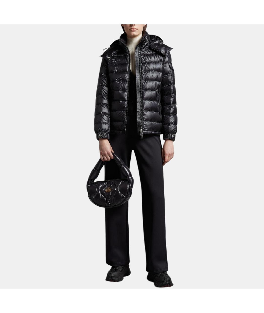 MONCLER Черная полиамидовая куртка, фото 5