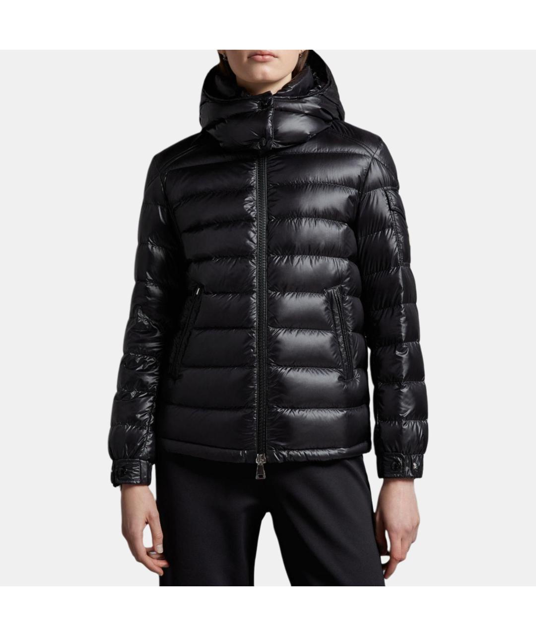 MONCLER Черная полиамидовая куртка, фото 2