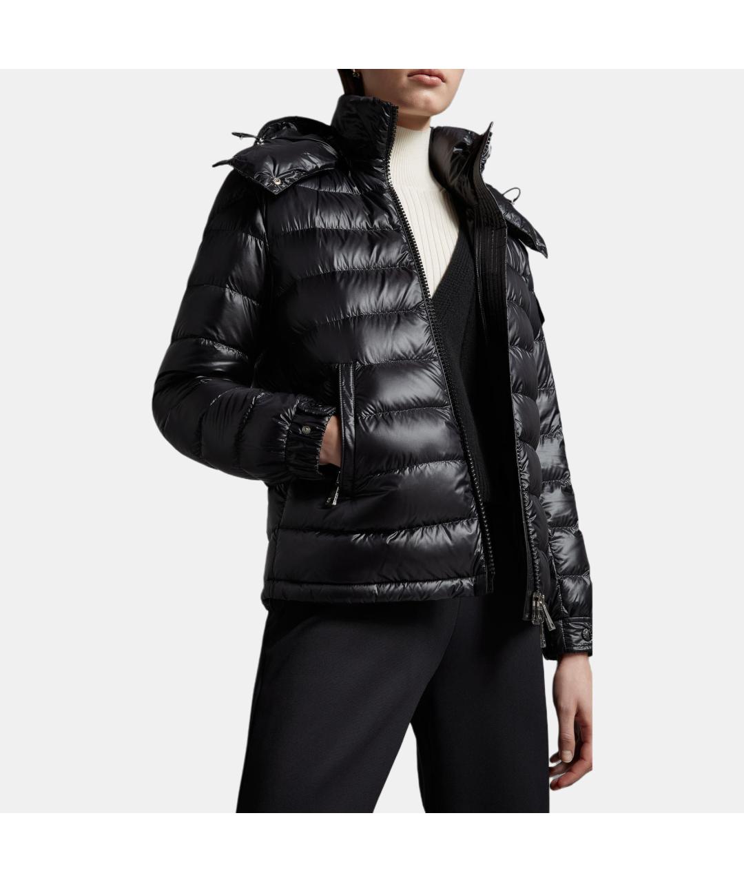 MONCLER Черная полиамидовая куртка, фото 4