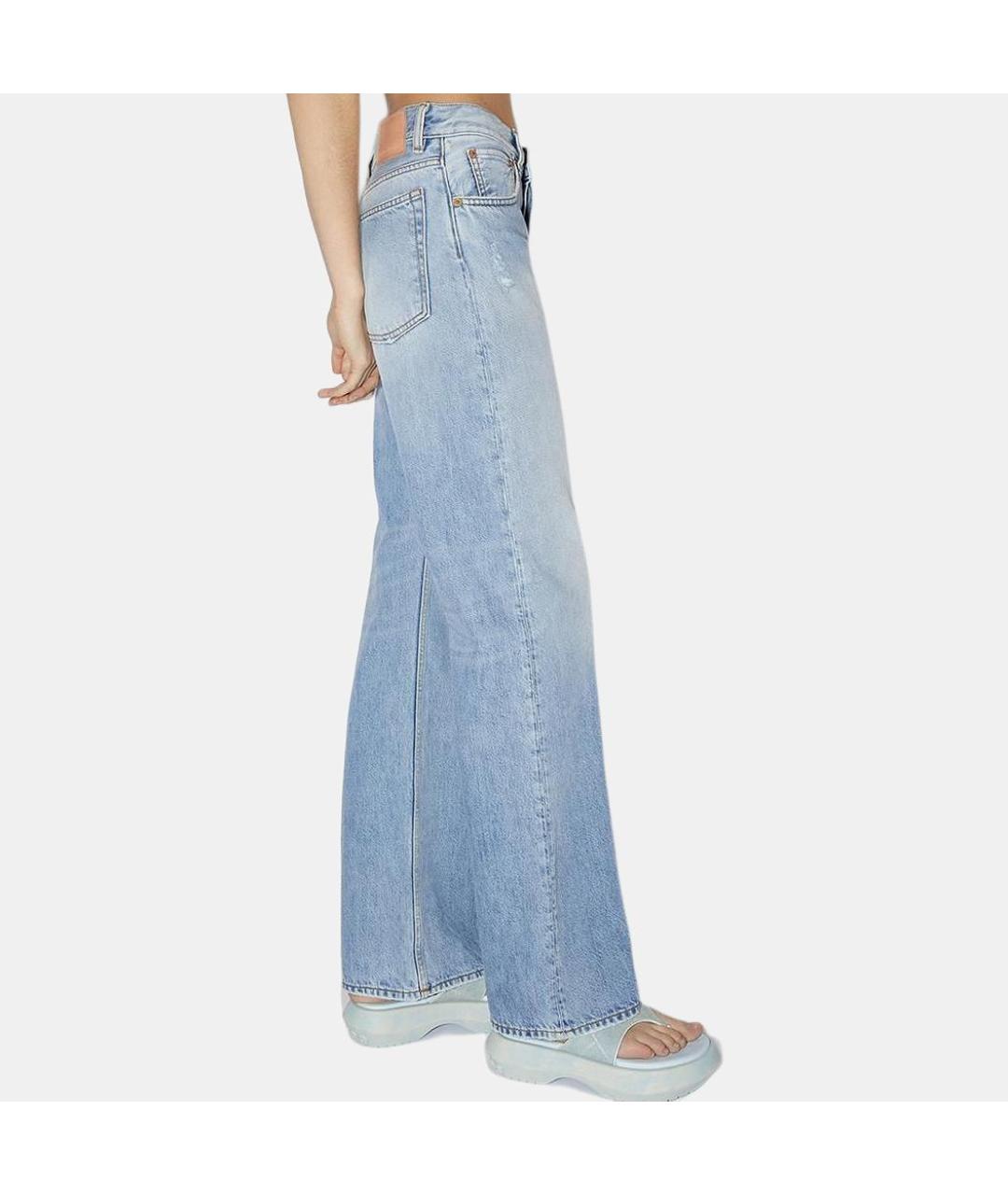 ACNE STUDIOS Синие хлопковые прямые джинсы, фото 2