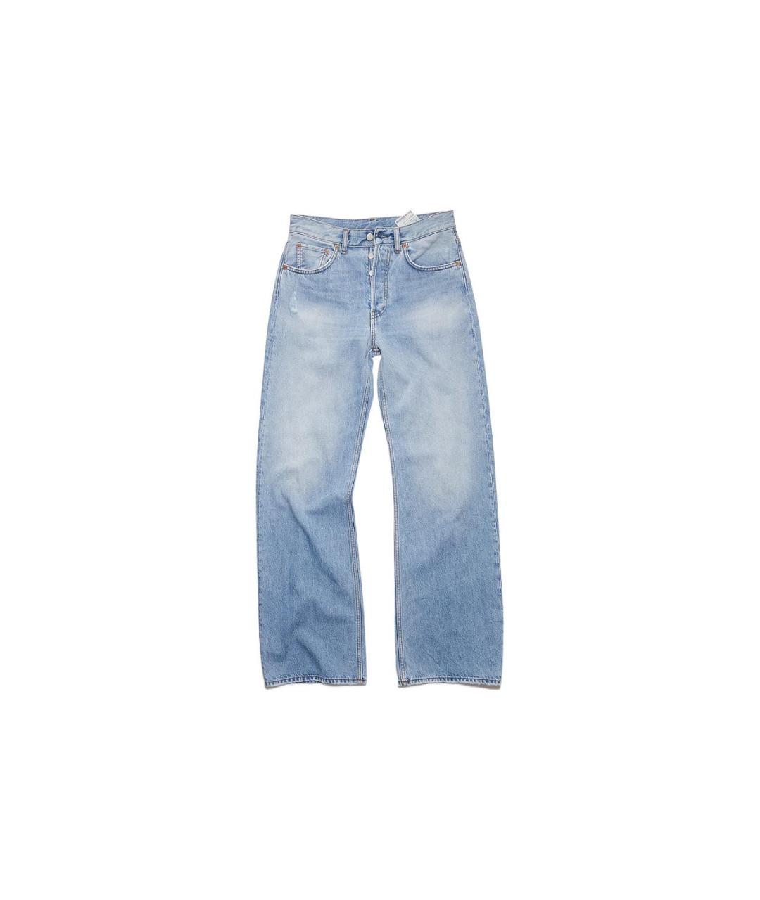 ACNE STUDIOS Синие хлопковые прямые джинсы, фото 6