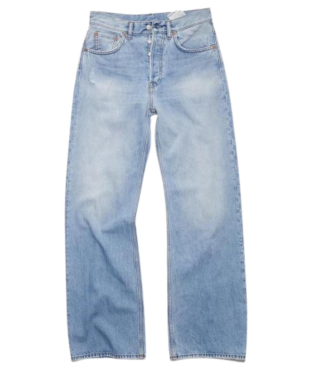 ACNE STUDIOS Синие хлопковые прямые джинсы, фото 1