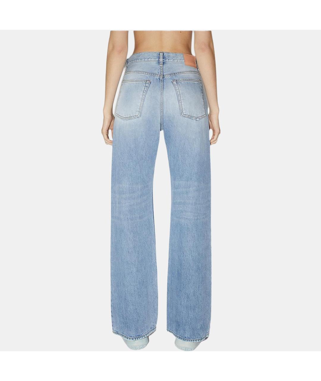 ACNE STUDIOS Синие хлопковые прямые джинсы, фото 3