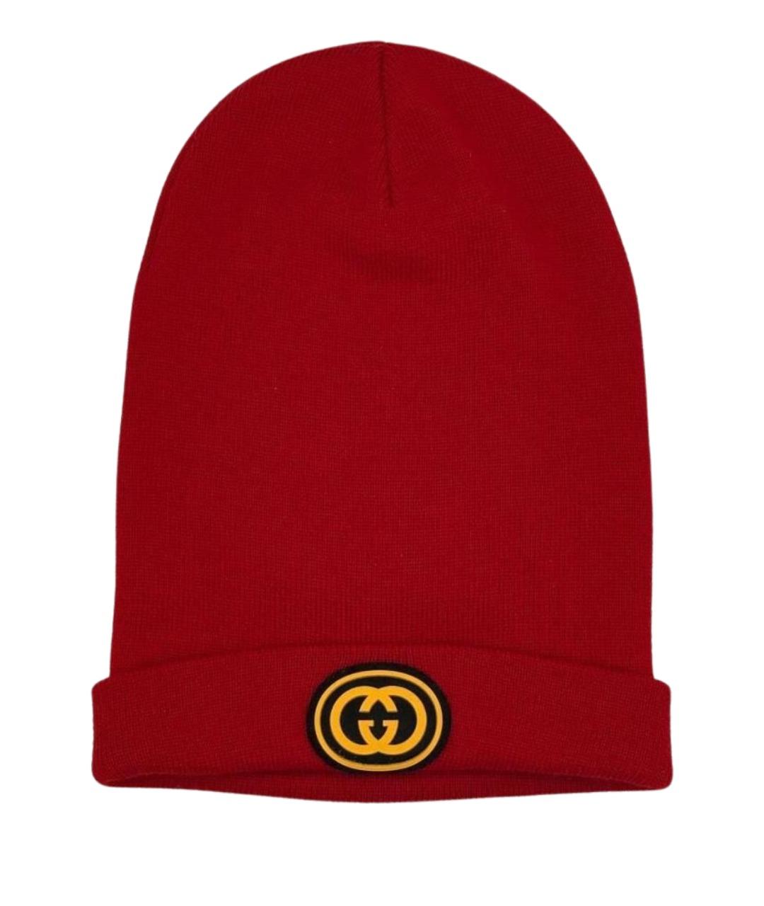 GUCCI Красная шерстяная шапка, фото 1