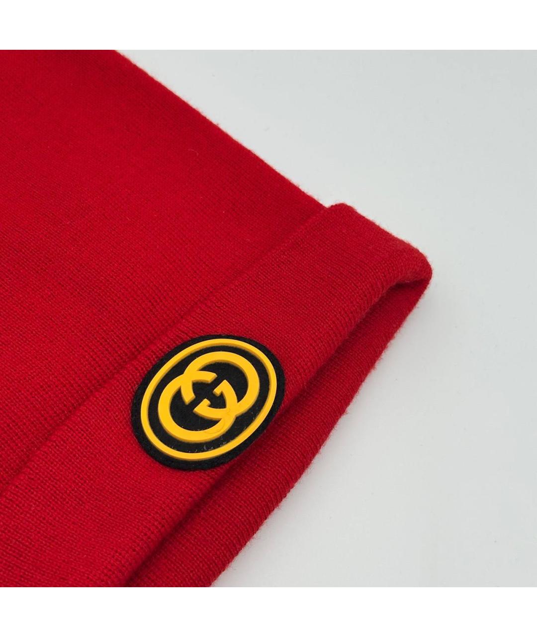 GUCCI Красная шерстяная шапка, фото 2