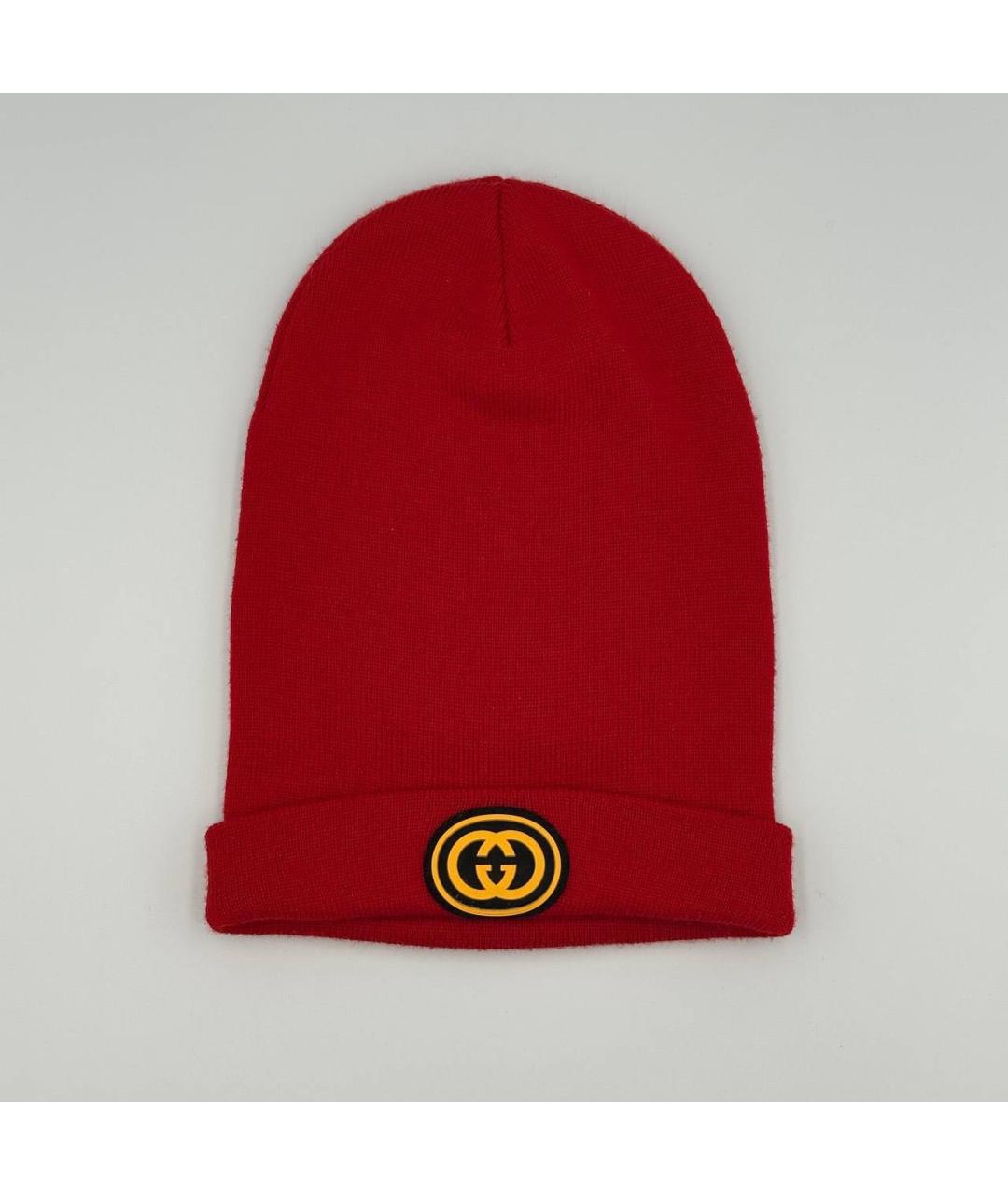 GUCCI Красная шерстяная шапка, фото 4