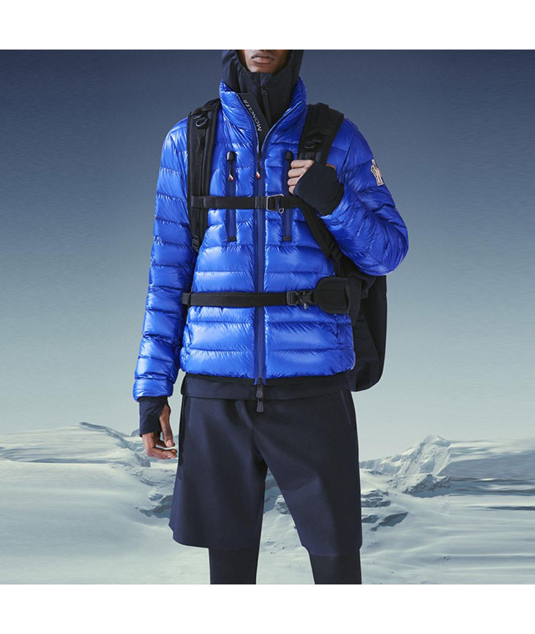 MONCLER Синий пуховик, фото 3
