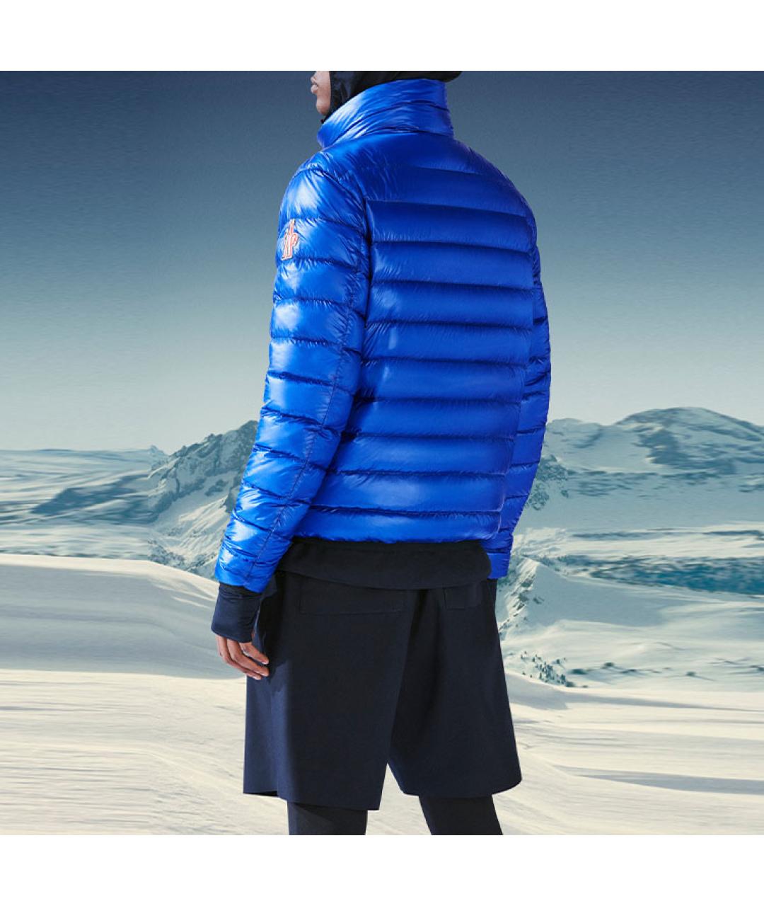 MONCLER Синий пуховик, фото 4
