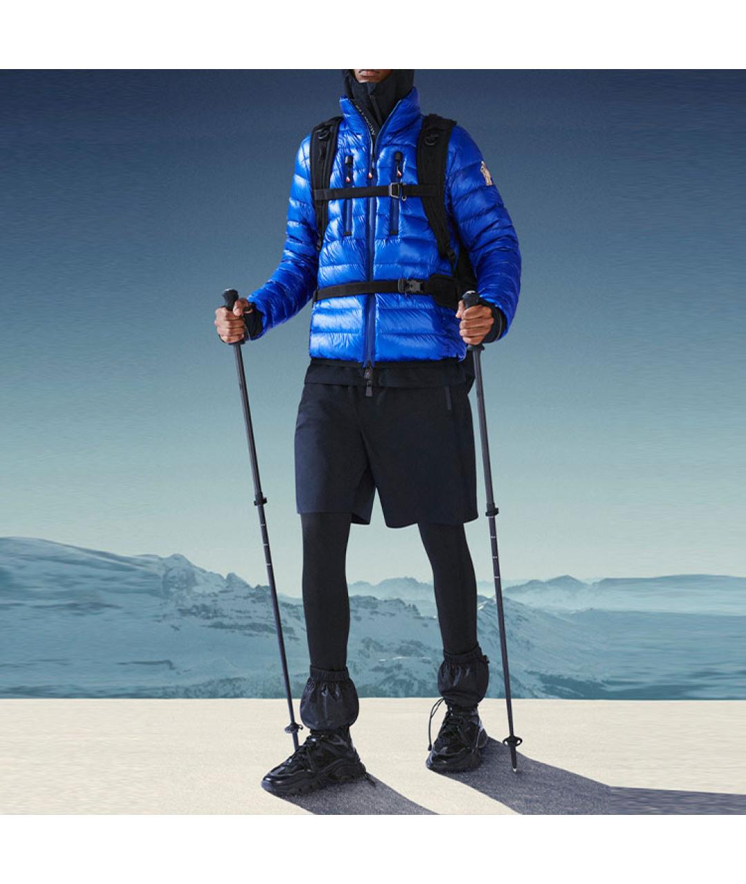 MONCLER Синий пуховик, фото 2