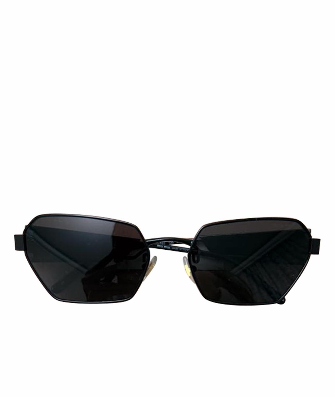 MIU MIU Черные металлические солнцезащитные очки, фото 1