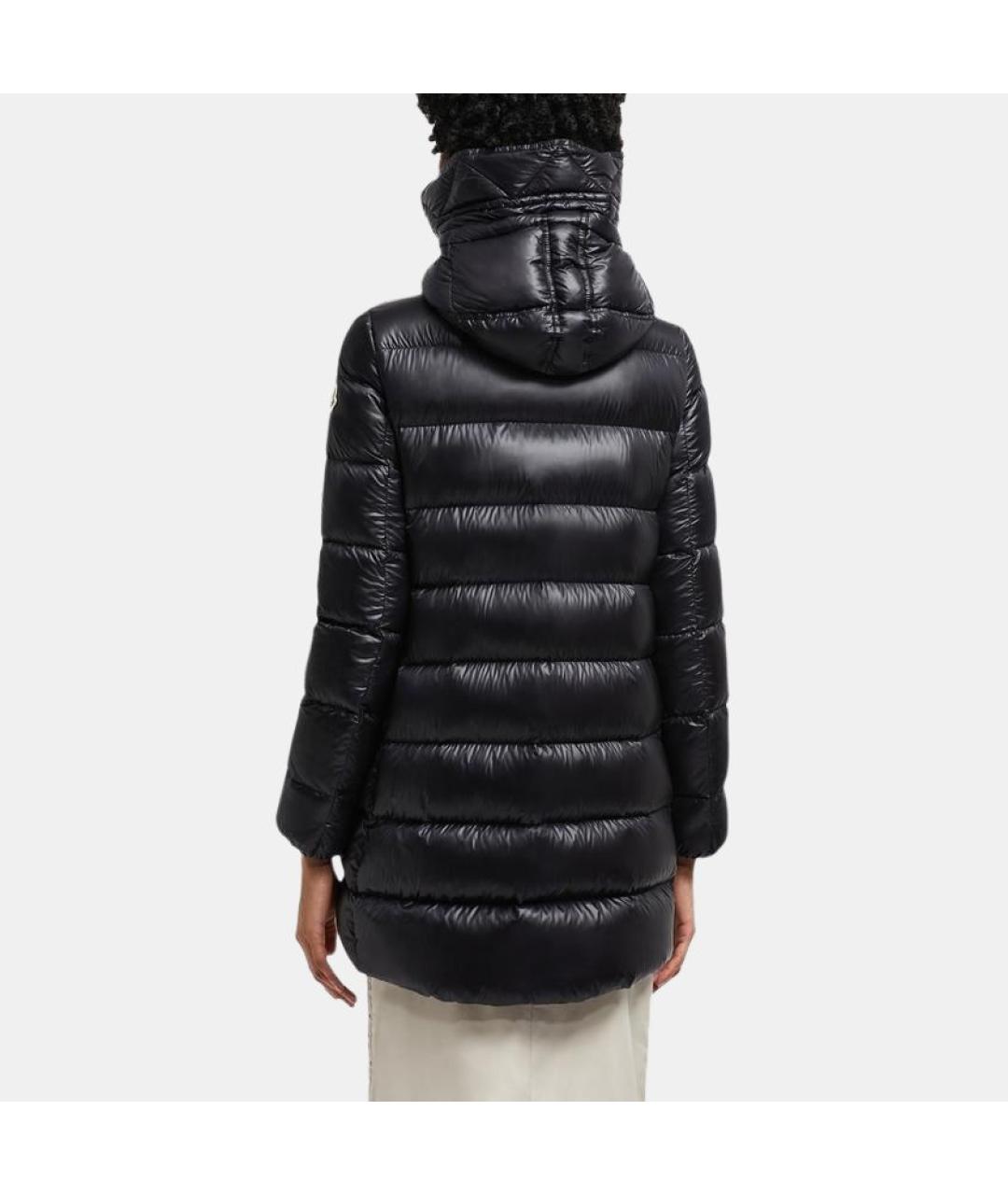 MONCLER Черный полиамидовый пуховик, фото 3