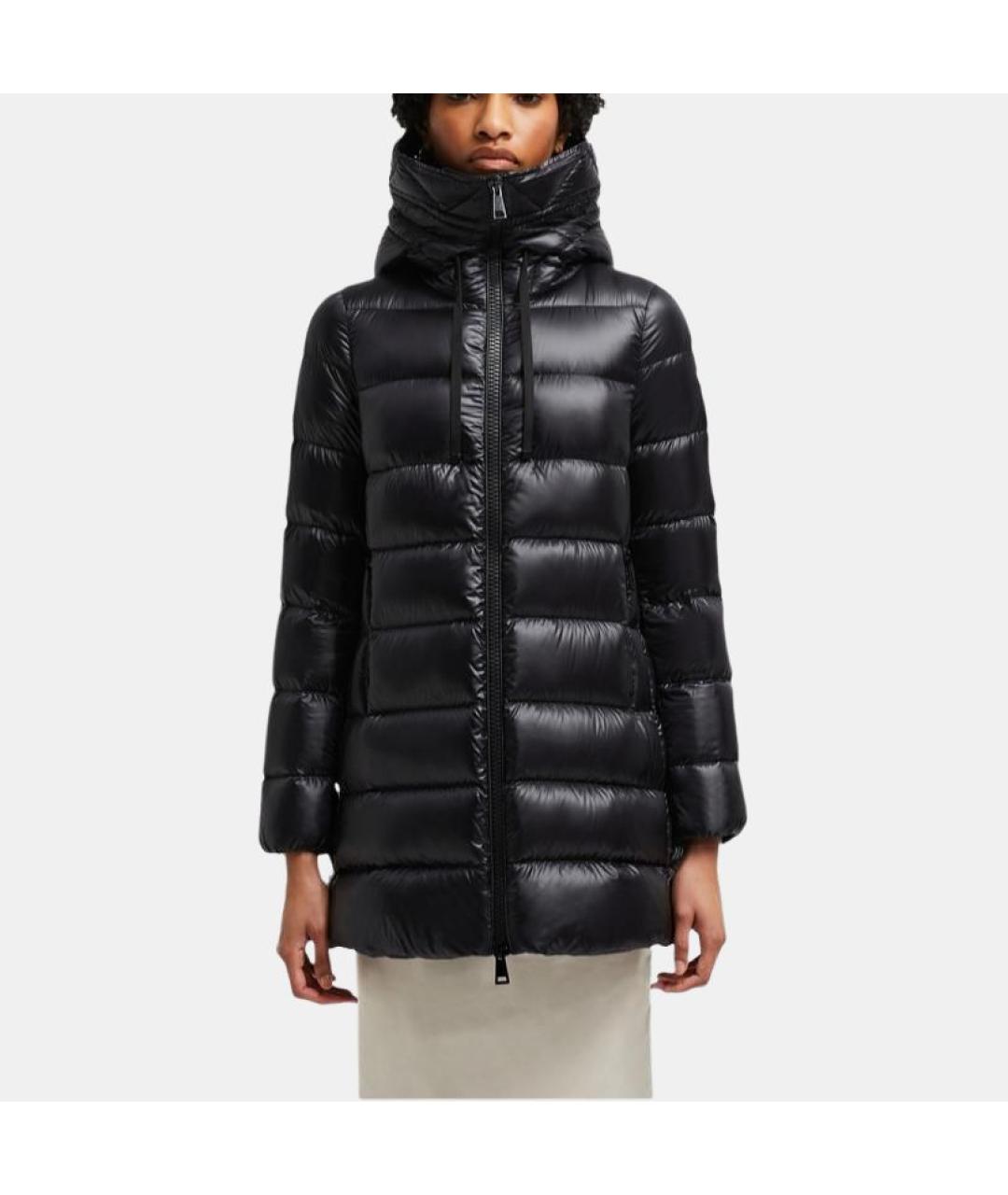 MONCLER Черный полиамидовый пуховик, фото 4